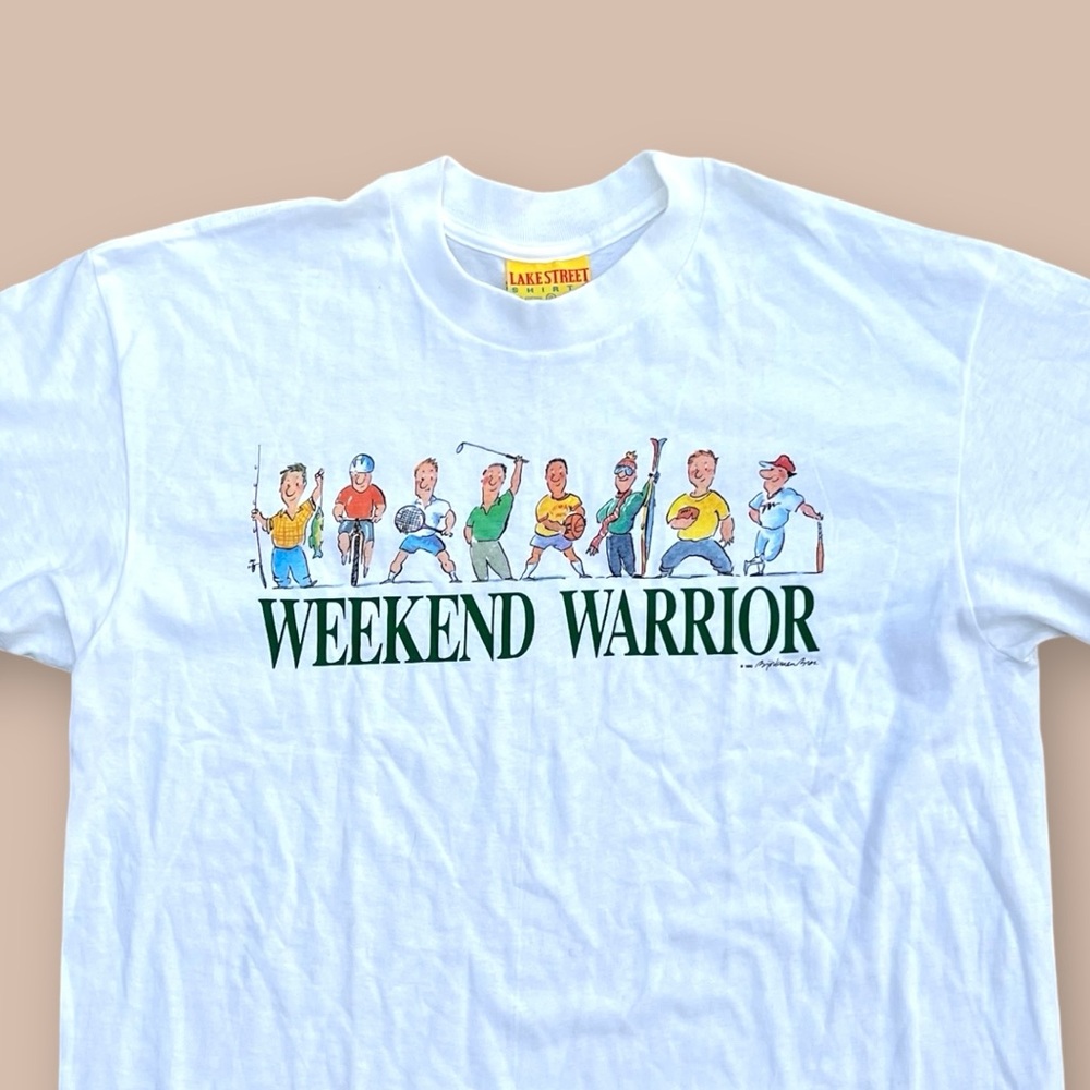 Vintage 90s - Lake Street Shirts - Short Sleeve Single Stitch Grandpa T-Shirt XL - Picture 2 of 8